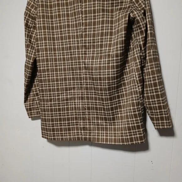 Urban threads  NWT ladies sport jacket. Brown plaid. Size 8. - Picture 6 of 12